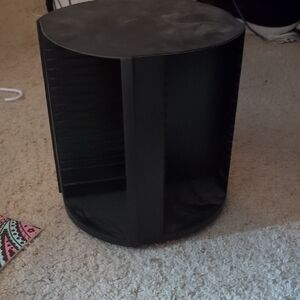 Black Rotating CD Storage Tower